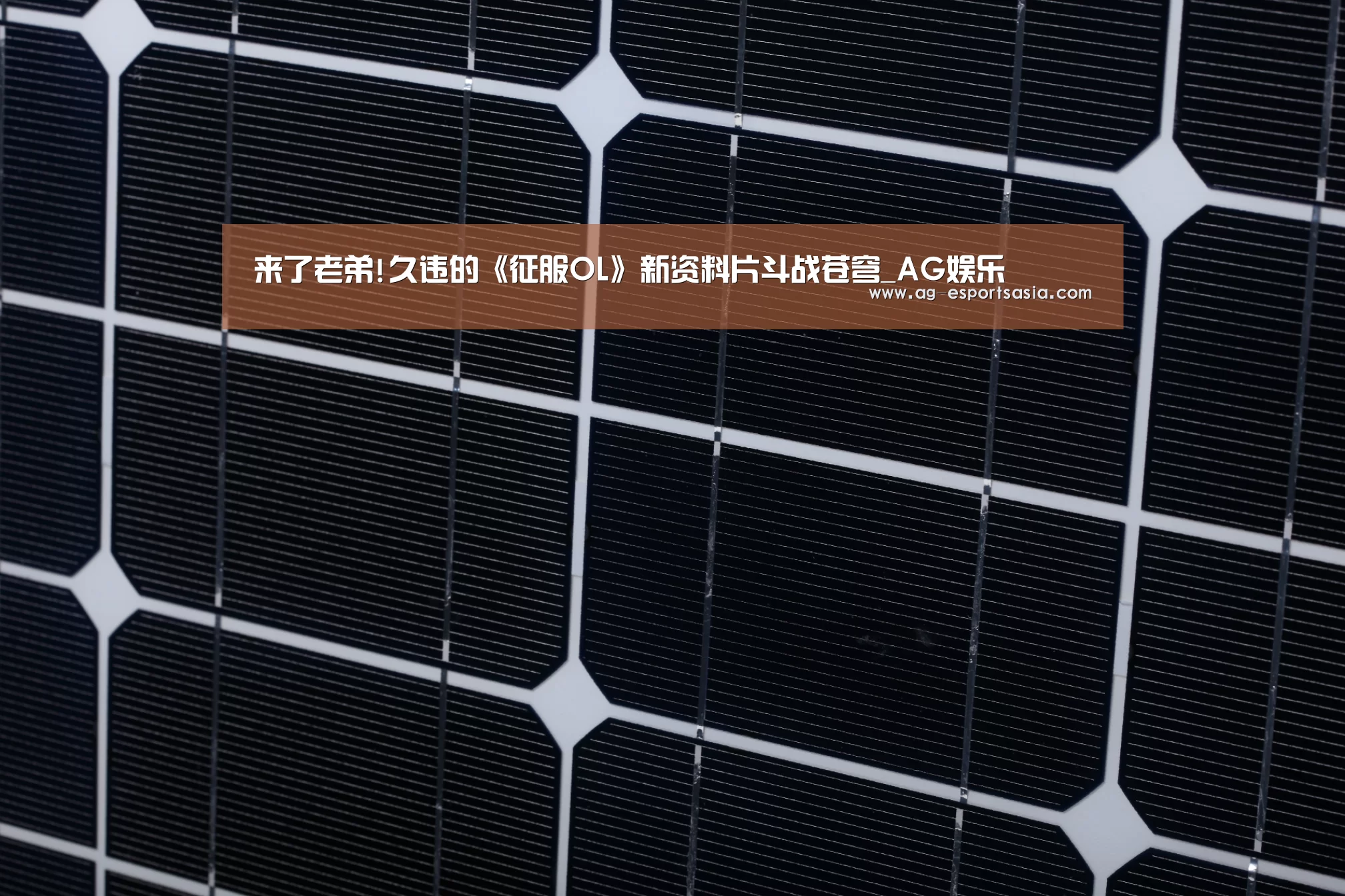来了老弟!久违的《征服OL》新资料片斗战苍穹_AG娱乐(图1) AG真人